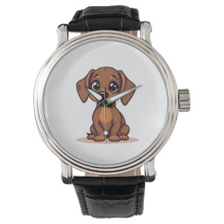 Reloj De Pulsera Pieza de tiempo de Dachshund