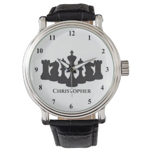 Reloj De Pulsera Piezas de ajedrez clásicas personalizadas King