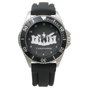Reloj De Pulsera Piezas de ajedrez clásicas personalizadas King