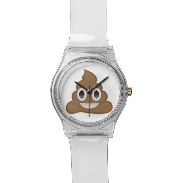 Reloj De Pulsera Pila de emoji de Poo (De cerca)