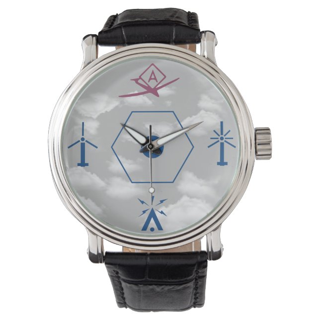 Reloj De Pulsera Piloto de drones de la tabla de símbolos aeronáuti (Anverso)