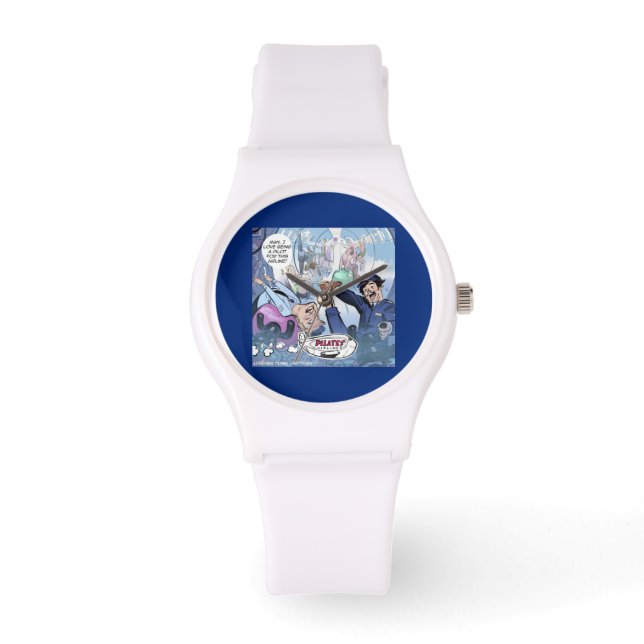 Reloj De Pulsera Pilots Pilates Airlines Womens Comic Watch (Anverso)