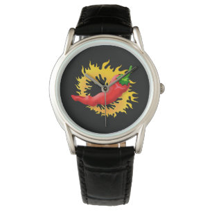 Reloj De Pulsera Pimienta con llama