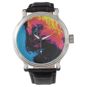 Reloj De Pulsera pimienta y plástico silenciados