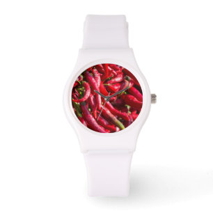Reloj De Pulsera Pimiento rojo picante en la ciudad de Kalocsa