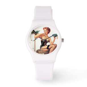 Reloj De Pulsera Pin del loro para arriba