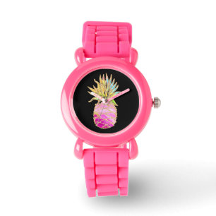 Reloj De Pulsera Piña Rosa Y Oro