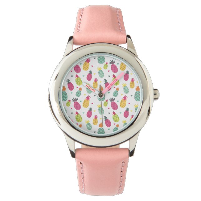 Reloj De Pulsera Piña tropical brillante divertida (Anverso)