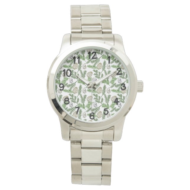 Reloj De Pulsera Pine Branches (Anverso)