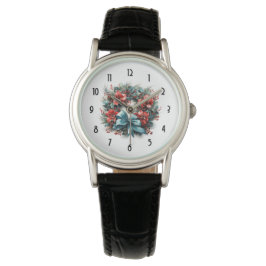 Reloj De Pulsera Pine Wreath con Navidades Holly