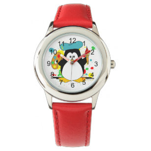 Reloj De Pulsera Pingüino artístico