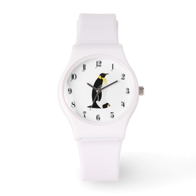 Reloj De Pulsera Pingüino con su bebé (Anverso)