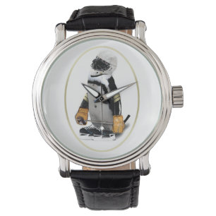 Reloj De Pulsera Pingüino jugador de hockey mascota