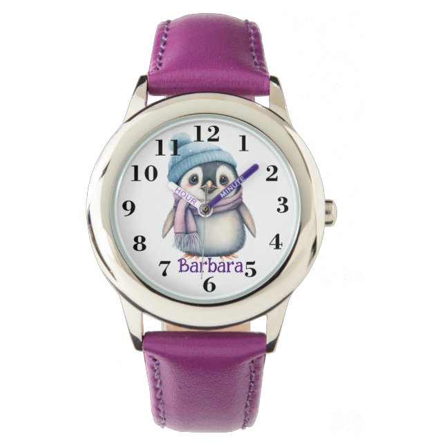 Reloj De Pulsera Pingüino monogramado (Anverso)