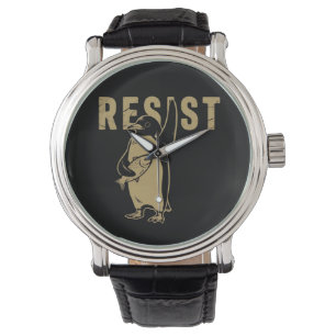 Reloj De Pulsera Pingüino resiste a los pingüinos en protesta contr