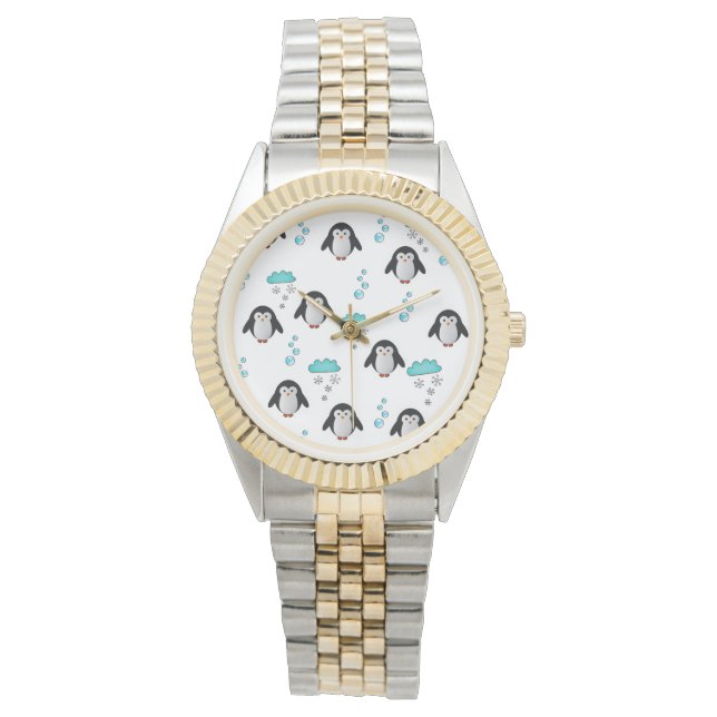 Reloj De Pulsera pingüinos lindos (Anverso)