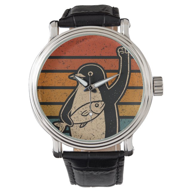 Reloj De Pulsera Pingüinos resistentes protestan contra aranceles (Anverso)