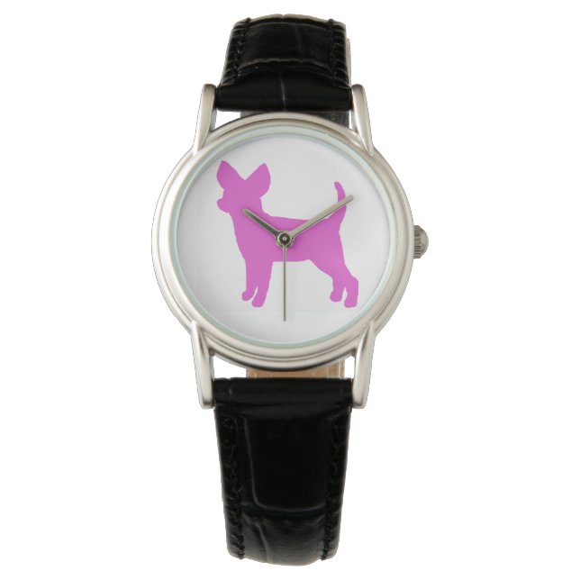 Reloj De Pulsera Pink Chihuahua Watch (Anverso)