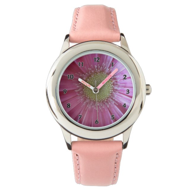 Reloj De Pulsera Pink Daisy Princess (Anverso)