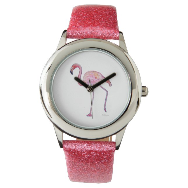 Reloj De Pulsera Pink Flamingo Watch (Anverso)