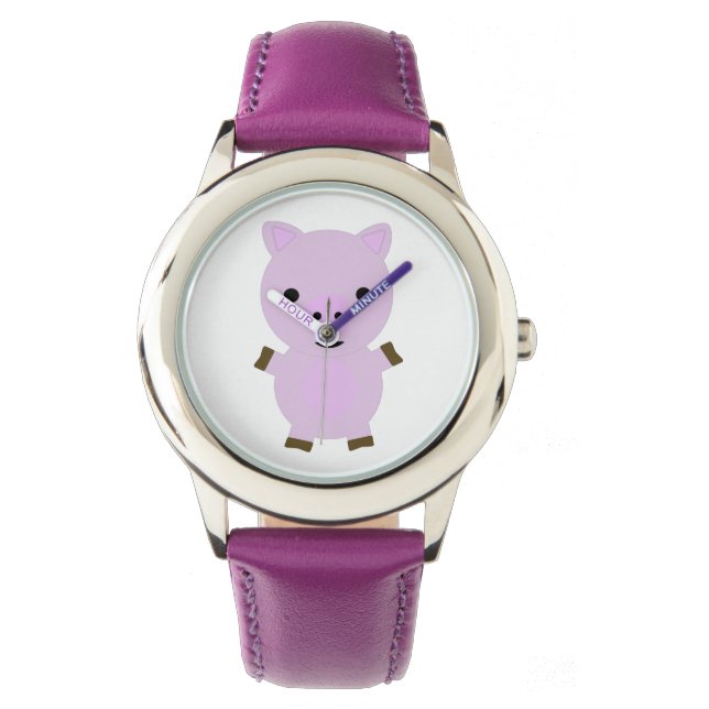 Reloj De Pulsera Pink Piggy (Anverso)