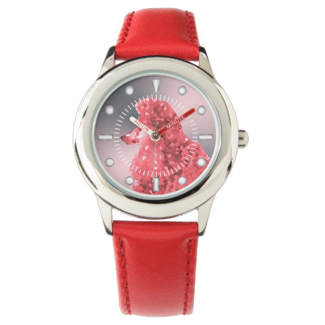 Reloj De Pulsera Pink Posh Poodle (Anverso)