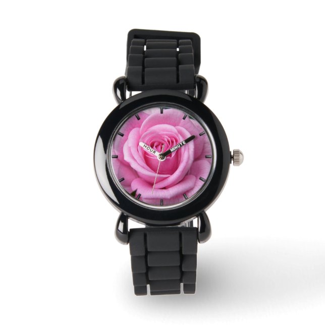 Reloj De Pulsera Pink Rose Watch Romantic Rosa Writing Watch Pink (Anverso)