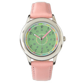 Reloj De Pulsera Pink Sage Green Watch