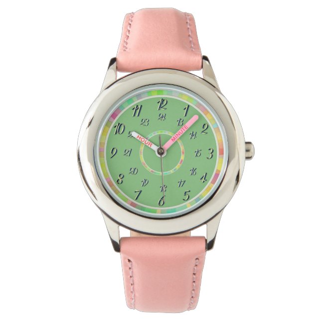 Reloj De Pulsera Pink Sage Green Watch (Anverso)