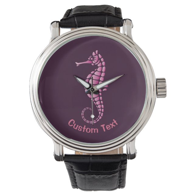 Reloj De Pulsera Pink Seahorse (Anverso)