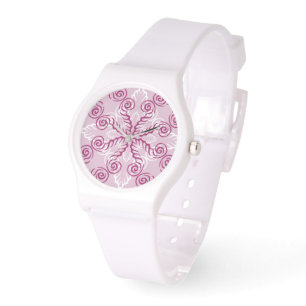 Reloj De Pulsera Pink Swirls Watch
