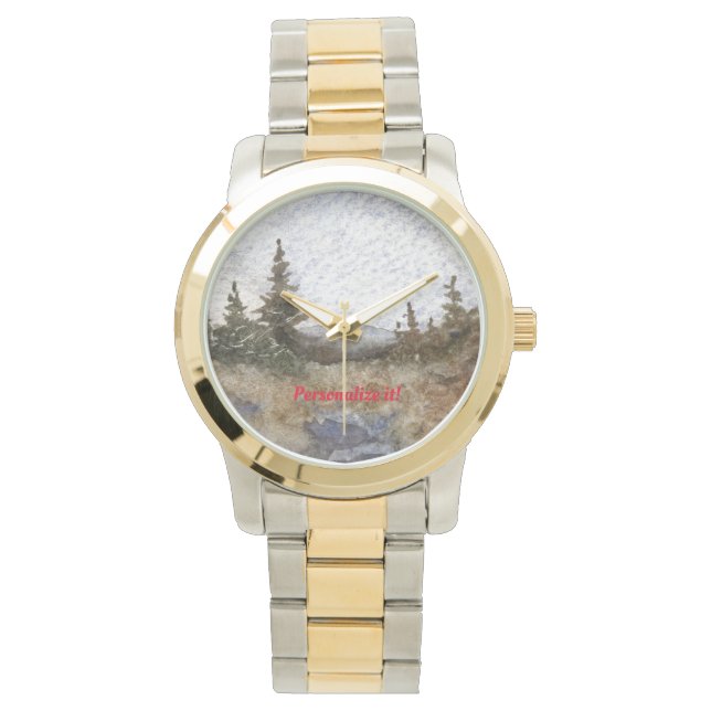 Reloj De Pulsera Pinos y rocas en la "Highland Scenic Highway" (Anverso)