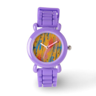 Reloj De Pulsera Pinta de colores primarios 