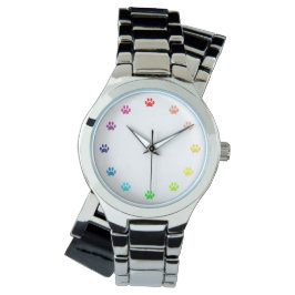 Reloj De Pulsera Pintado de arcoiris imprime como números
