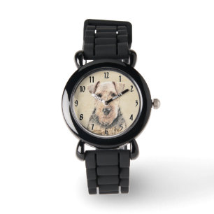 Reloj De Pulsera Pintado de Welsh Terrier - Arte de Perro Original.