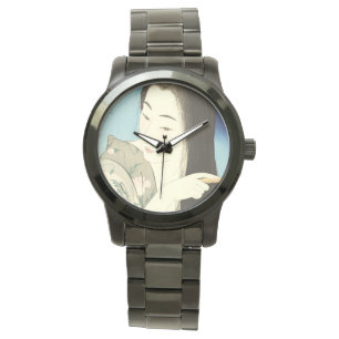 Reloj De Pulsera Pintando su pelo (bella mujer asiática) (Kotondo)