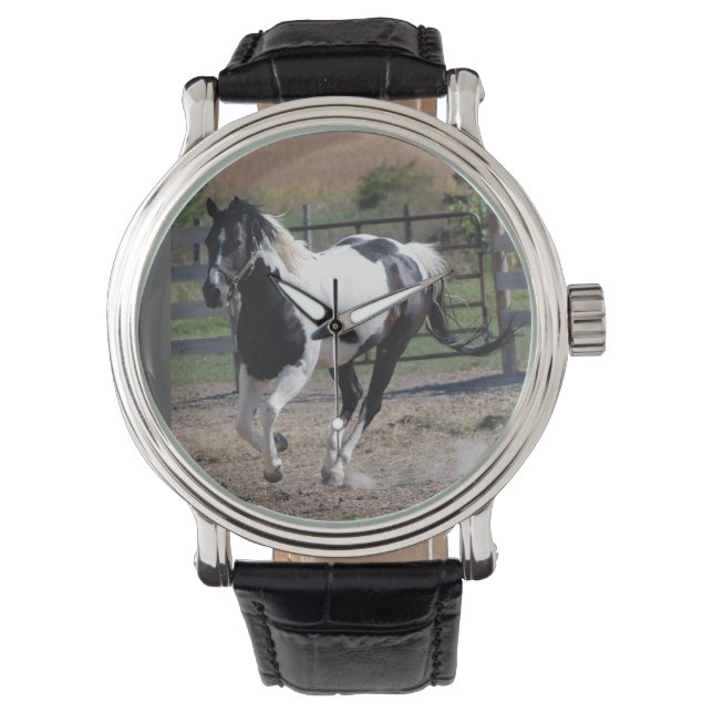 Reloj De Pulsera Pinto Paint Horse (Anverso)