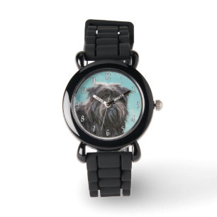 Reloj De Pulsera Pintura Affenpinscher - Arte Perro Original Cuto