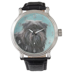 Reloj De Pulsera Pintura Affenpinscher - Arte Perro Original Cuto