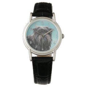 Reloj De Pulsera Pintura Affenpinscher - Arte Perro Original Cuto