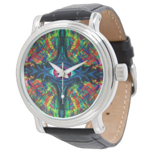 Reloj De Pulsera Pintura al óleo surrealista retorcida y alucinante