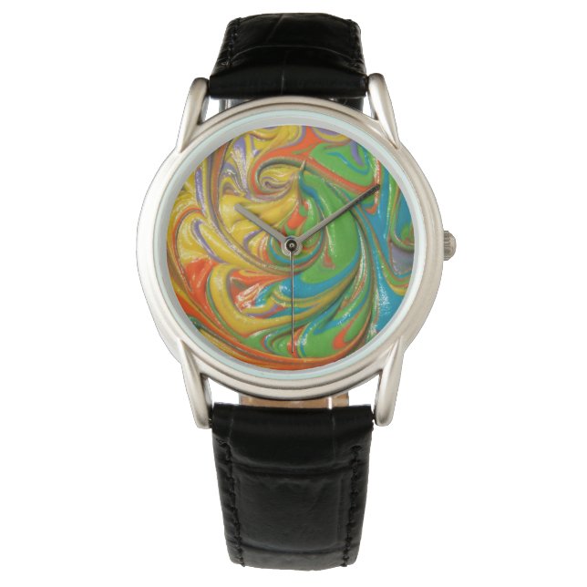 Reloj De Pulsera pintura arremolinada (Anverso)
