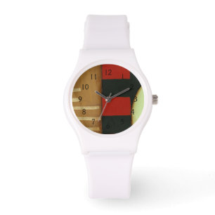 Reloj De Pulsera Pintura artesonada estilo contemporáneo del desv