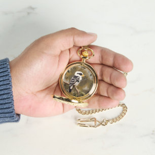Reloj De Pulsera Pintura australiana de Kookaburra, Pocket Watch