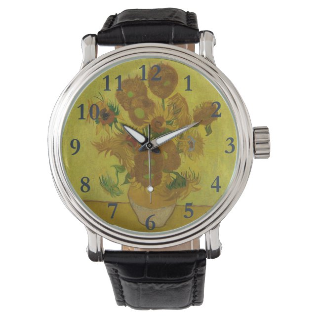 Reloj De Pulsera Pintura de 15 girasoles de Vincent Van Gogh (Anverso)