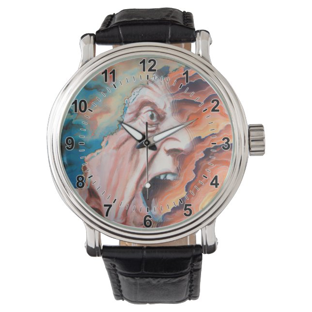 Reloj De Pulsera Pintura de aceite de ondas de pánico (Anverso)