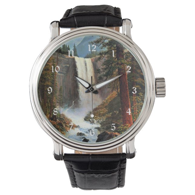 Reloj De Pulsera pintura de Albert Bierstadt, cataratas de Vernal (Anverso)