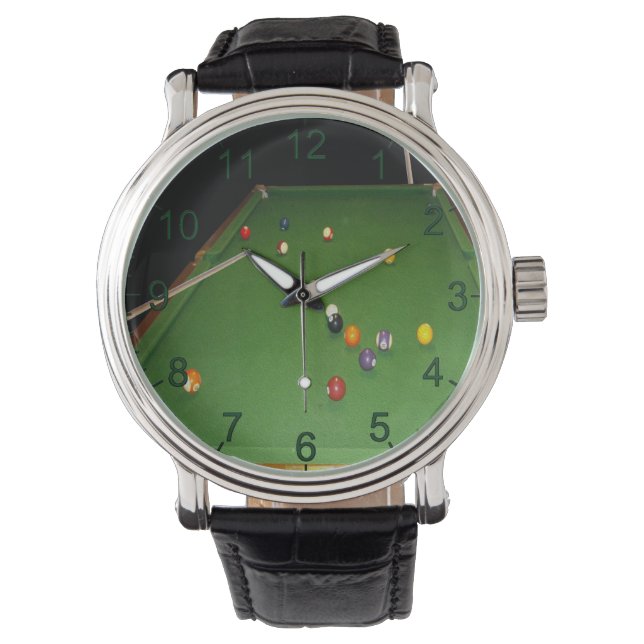 Reloj De Pulsera Pintura De Baloncesto Con Bolas Y Cubos, (Anverso)