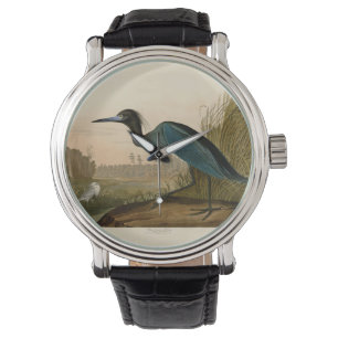 Reloj De Pulsera Pintura de Blue Crane Heron Audubon