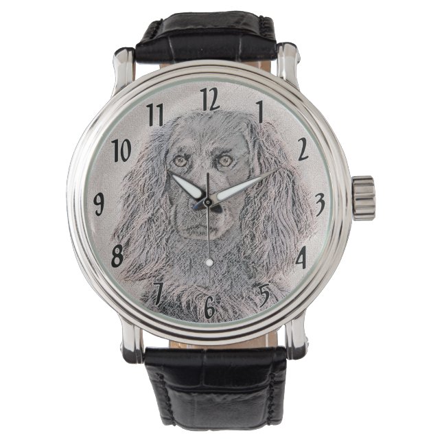 Reloj De Pulsera Pintura de Boykin Spaniel - Arte de Perro Original (Anverso)